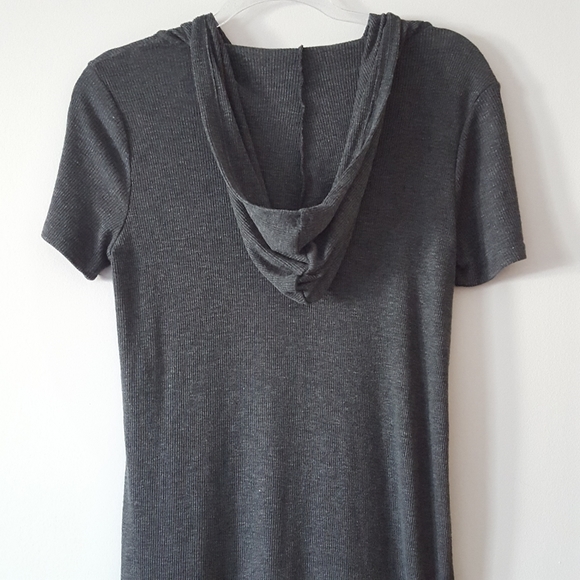 Grey Ribbed Tunic Top Size M - Picture 9 of 10